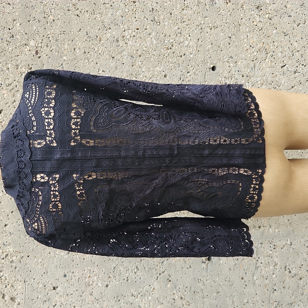 Joie black lace blouse - Picture 9 of 12